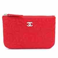 ⭐良品⭐CHANEL カメリア エナメル レザー エンボス 化粧ポーチ ⭐良品⭐CHANEL カメリア エナメル レザー エンボス 化粧ポーチ